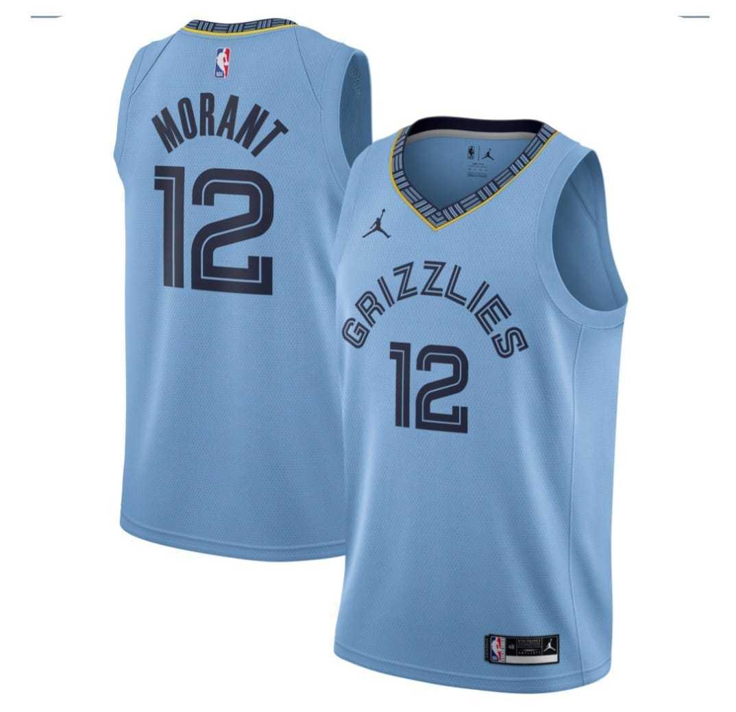 Youth Memphis Grizzlies #12 Ja Morant Blue Jordan Stitched Jersey Dzhi->nba youth jerseys->NBA Jersey
